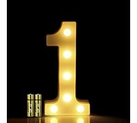 HONPHIER Letter Lights Decorative LED Alphabet Lights Marquee Decoration Light Up Sign Night Light Battery Operated for Birthday Party Wedding Receptions Holiday Bar Home Bedroom Bath Decor (1)