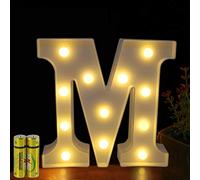 HONPHIER® Letter Lights Decorative LED Alphabet Lights Marquee Decoration Light Up Sign Night Light Battery Operated for Birthday Party Wedding Receptions Holiday Bar Home Bedroom Bath Bar Decor (M)