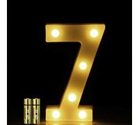HONPHIER Letter Lights Decorative LED Alphabet Lights Marquee Decoration Light Up Sign Night Light Battery Operated for Birthday Party Wedding Receptions Holiday Bar Home Bedroom Bath Decor (7)