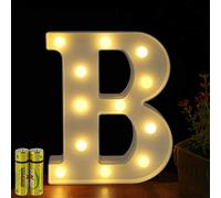 HONPHIER® Letter Lights Decorative LED Alphabet Lights Marquee Decoration Light Up Sign Night Light Battery Operated for Birthday Party Wedding Receptions Holiday Bar Home Bedroom Bath Bar Decor (B)