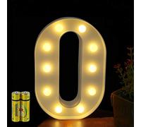 HONPHIER Letter Lights Decorative LED Alphabet Lights Marquee Decoration Light Up Sign Night Light Battery Operated for Birthday Party Wedding Receptions Holiday Bar Home Bedroom Bath Decor (O)