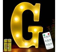HONPHIER® Letter Lights Decorative LED Alphabet Lights Remote Control Marquee Decoration Light Up Sign Battery Operated for Birthday Party Wedding Receptions Holiday Bar Home Bedroom Bath Decor (G)