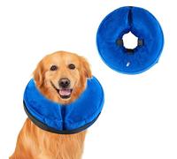 Honprodu Inflatable Dog Collar, Adjustable Protective Collar, Dog Collar, Leak Protection Dog for Recovery After Surgery or Wounds, Collar Dog that Does Not Block Vision (Blue M)