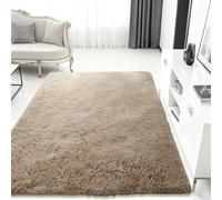 HONQGAO Area Rugs 100 x 180 cm Anti Slip Modern Indoor Rugs Durable for Bedroom Bedside Living Room, Camel