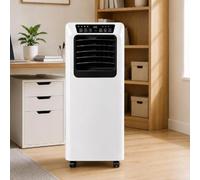 HONQGAO Portable Air Conditioner with Genuine Compressor Cooling and Dehumidifier Mode, Fan Speeds Low Medium High, Adjustable Thermostat, Remote Control, Digital LED D, 7000BTU, 7000BTU