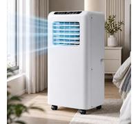 HONQGAO Portable Air Conditioner with Genuine Compressor Cooling and Dehumidifier Mode, Fan Speeds Low Medium High, Adjustable Thermostat, Remote Control, Digital LED D, 5000BTU, 5000BTU
