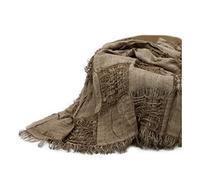 Honra Newborn Photography Fringed Texture Wraps Baby Photo Posing Props Blanket Vintage Fabric for Infant Photoshoots (Coffee)