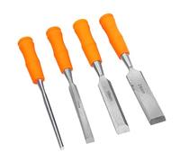 HONRIGO 4 Pcs Wood Chisel Sets, Ergonomic Handle Chisels for Woodworking DIY, Bevel Edge Carpentry Tools 6mm, 12mm, 18mm, 24mm