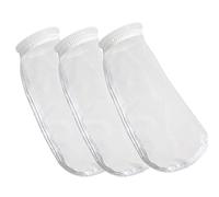 Honritone 4 Inch Ring Nylon Mesh Filter Socks Bag 200 Micron by 14 Inch Long Aquarium Sump Water Filter Bags 3 Pack