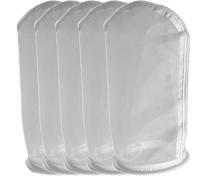 Honritone 5Pack Nylon Mesh Filter Socks NMO 50/100 / 200/300 / 400 Micron - 7 Inch Ring by 18 Inch Long - Water Liquid Filter Bags for Aquarium, Industrial (400 Micron 7 x 18 inch Nylon Mesh Bag)