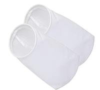 Honritone 7 Inch Ring 25 Micron Filter Sock - by 17 Inch Long - 2 Pack - Reusable Felt Filter Bags for Industrial, Aquarium Sump, Pond, Reef Tank, Chemicals (25 Micron - 7 Inch Steel Ring)