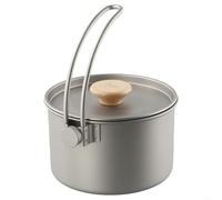 Honseadek 1.1l Cooking Outdoor Pot Having Foldable Handle for Pattern Camping Simple and Bushcraft Survival Hiking to Carry Detachable Sto with