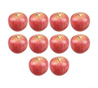 Honseadek 10 Pack Artificial Apples For Kitchen Decor, Lifelike Fake Fruit Bowl Fillers, Realistic Plastic Fruit Props For Home Party Display(Pink)