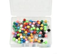 Honseadek 100 Pcs Fishing Line Winder Pins, Round Head Plastic Rig, Safe Spare Pins, Carp Fishing Rig Box Accessory, Mixed Multi Colour, 11X4mm