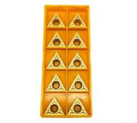 Honseadek 10Pcs TCMT16T304 Carbide Inserts TCMT 32.51, 16mm Triangle Indexable Lathe Turning Tool Bits For Rough To Semi-Finishing On Steel And Stainless Steel