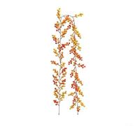 Honseadek 185cm Artificial Red Berry Garland 6FT Plastic Hanging Vine for Christmas Tree, Party Decoration, Window, Wall and DIY Craft Home Décor(Yellow)