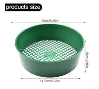 Honseadek 2-Piece Garden Sieve Kit - Lightweight 16 cm Plastic Soil Sifter for Composting, Sand/Separation & Prep; 6 mm Mesh, Material, Compact for Indoor/Outdoor Use
