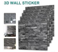Honseadek 20PCS 3D Tile Brick Wall Sticker Soft Waterproof Foam Panel for Home Decor, Self- Peel and Wallpaper with Realistic Brick Pattern for