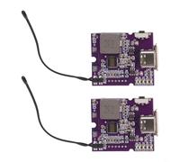 Honseadek 22.5W Fast Charging Power Bank Module with Digital Display, PD3.0 QC4+ USB-C Type-C Output, 3.7V 21700 Battery Compatible Circuit Board, 2 Pack(A+ C Lamp display)