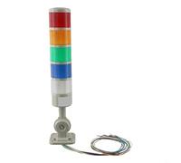 Honseadek 220V Led Signal Tower Stack Lights Column Lamp Andon Lights with Rotatable Base,Multifunctional LED Stack Lights for Industrial Manufacturing and Process Control(5-Level with Buzzer)
