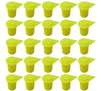 Honseadek 25Pcs 21mm Dust Cap Long Wheel Nut Indicators Yellow Safety Wheel Nut Indicators,Drive With Confidence Yellow Safety Wheel Nut Indicators For Peace Of Mind