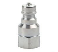 Honseadek 3/8 Inch and 1/4 Inch for NPT Threaded Hydraulic Quick Release Coupler, High Pressure Carbon Steel Fitting for Tractor Equipment(NPT1/4-Male)