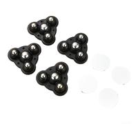 Honseadek 3-Ball Heavy Duty Swivel Casters, Replacement Wheels for Furniture, Storage Box Caster Wheels, Multi-Directional 360° Rotation, Silent Rolling, 100(F)