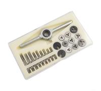 Honseadek 31pcs M1m25 Tap Work Metric for Plus Die Set with Screw Thread Tapping Tools for Engineering Making and Small Model Hss