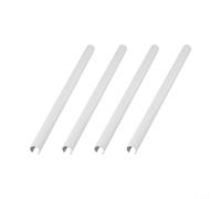 Honseadek 4 Pack Radiator 500mm Covers Plastic Sleeves 15mm Chrome for 200mm 300mm Pipe Lengths Simple Place No White Removal Required Black Pipe Diameter Finishing (WHITE300MM)