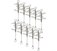 Honseadek 5/10pcs Explosion Hook Jig Swivel Snaps Clips Pins Connector for Carp Fishing(10pcs)