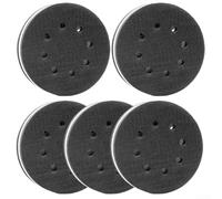Honseadek 5 Inch Soft Sponge Interface Pad for Sanding Discs with 8-Hole, Hook and Backing for Quick Change, Compatible with 125mm Random Orbital Sanders (2/3/5 Pcs)(5PCS)