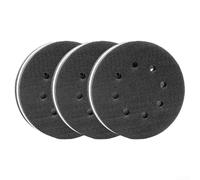 Honseadek 5 Inch Soft Sponge Interface Pad for Sanding Discs with 8-Hole, Hook and Backing for Quick Change, Compatible with 125mm Random Orbital Sanders (2/3/5 Pcs)(3PCS)