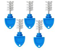 Honseadek 5 Pack Beer Tap Cleaning Brushes with Sturdy Nylon Bristles for Faucet Draft, Compatible with Keg Dispensers, Homebrew & Commercial Taps, 2.2 in Size(5PCS blue)