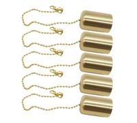 Honseadek 5-Pack Brass Candle Snuffer Extinguisher - Lamp Cover Torch Cap For Lanterns, Camping, Tea Lights, Extends Candle Life