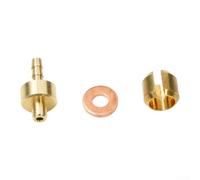 Honseadek 5 Sets Gold Olive Oil Naald Head Set Five-Line Body Brake Hose Connector Fitting Compatible With Hope Tech3 E4 X2 Models For Bicycle Disc Brake System Repair And