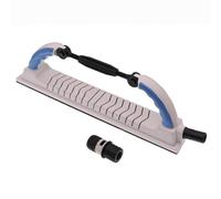 Honseadek 70x400mm Adjustable Hand Sanding Block with Vacuum Connector Lightweight ABS Nylon for Smooth Walls Wood Car Rust Paint Removal Tasks