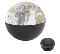 Honseadek 7CM WiFi Video Ball, with LED Lights, for Personalized Memories, Anniversaries, Birthdays, Weddings, White(black)