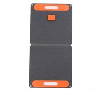 Honseadek 80W Portable Folding Solar Panel with Dual USB 12V DC Output MonoDisplayline Battery Charger for Camping Outdoor Power Supply(Grey)