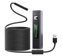 Honseadek 8mm WiFi Industrial Borescope Inspection Camera 1200P HD Endoscope 5 Meter Cable IP68 Waterproof LED Lights Compatible with Phones Laptops