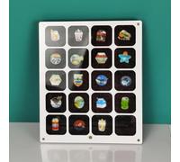 Honseadek Acrylic Badge Display Box for Medals Pins Commemorative - Transparent Dustproof Storage Rack 24 X 30 X 0.9 Cm Black or White Home D (WHITE)