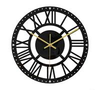 Honseadek Acrylic Wall Clock 12 Inch Silent Non-Ticking Round Decorative for Home Office Bedroom Black 30x30cm(CC313)