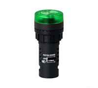 Honseadek AD16-22SM Audible Light Alarm with Flashing Buzzer and Red LED Flash Alert, Voltage Compatible for AC/DC 12V 24V 220V Systems, Compact 22mm Signal Light with(Green ACDC24V)