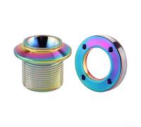 Honseadek Aluminium Alloy Bicycle Crank Side Cover Screw and Cap | for SRAM for dub NX for gx for xx1 for eagle, M18x25mm Locking Bolt with M30 Dust Cap, CNC Machined Bike Crankset Fixing
