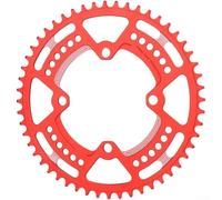 Honseadek Aluminium Alloy Chainring 104BCD Narrow Wide | 44T-52T Single Speed Sprocket, Anti-Drop Positive Negative Teeth for Mountain Bike for MTB Cycling Black Red