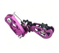 Honseadek Aluminium Alloy Wheel Guide, Bike Chain Tensioner Single Speed Converter, for 8 to 12 Speed, for Horizontal Dropout MTB Fixie(Purple)