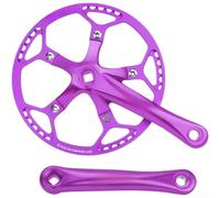 Honseadek Aluminum Alloy Folding Bike Crank Set, 130BCD Square Hole | Chainring, Quality Oxide-Coated Finish For Sram And for dahon Systems, Lightweight 45T 47T 53T Options, Purple