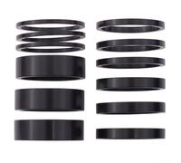 Honseadek Aluminum Alloy For Bike Headset Spacer Kit - 12 Pieces Including 5/10/2/3mm Stem Washers Compatible with 28.6mm Front Forks and Head Tubes(sku sku)