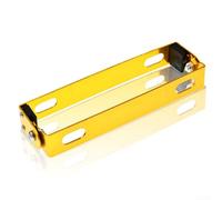 Honseadek Aluminum Alloy Motorcycle License Plate Frame with Adjustable Movable Rack for Fit, Compatible with Most Motorcycles, Blue(gold)