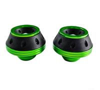 Honseadek Aluminum Fork Protectors, Front Frame Sliders for Motorcycle, Shock-Absorbing Crash Protection, For CNC Machined Aluminium Alloy, Fit for F(GREEN)