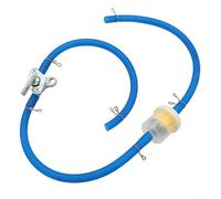 Honseadek And Inline Fuel Filter Set with Plus Cup Petrol 45 Centimeters Motorcycle Pipe Aluminium Alloy Oil Glass Construction Compatible Having Most Motorbikes Electric Bikes (Blue)